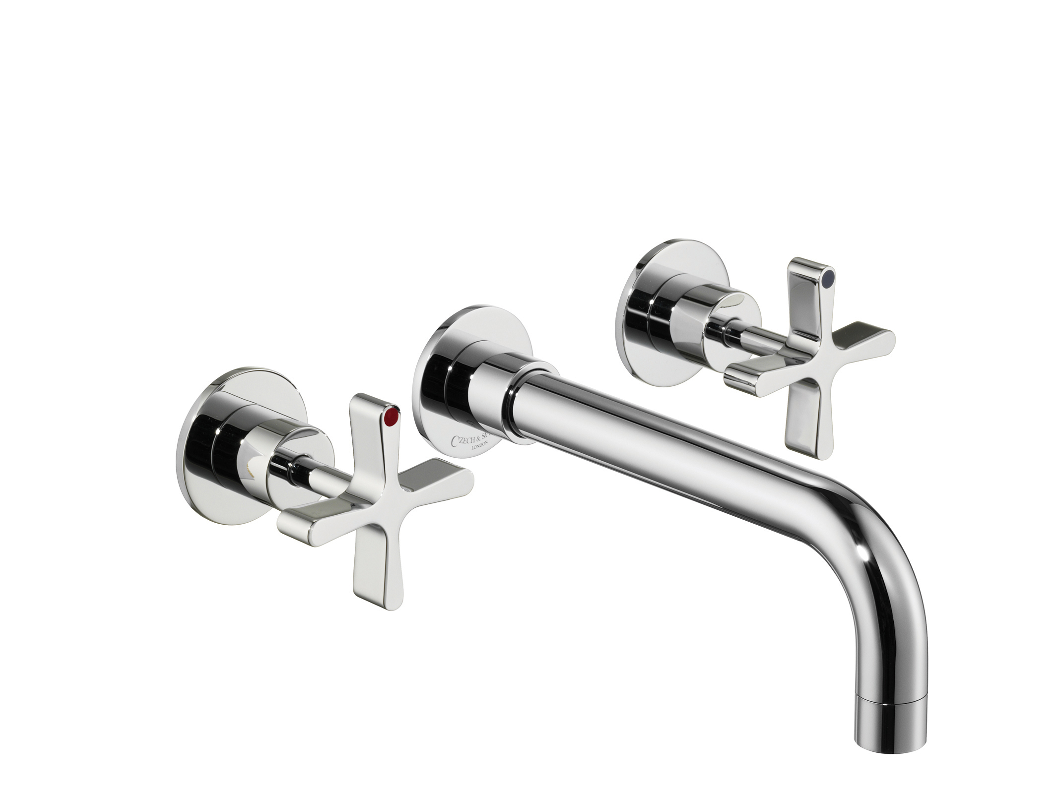 Luxury & Designer DCA Wall Mounted ThreeHole Basin Mixer Czech & Speake