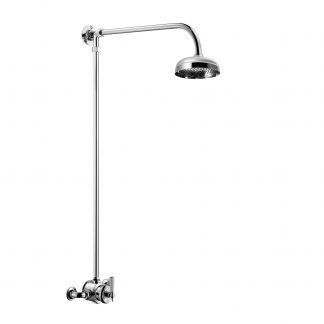 Complete Edwardian Shower with Exposed Thermostatic Mixer - Wall Mounted