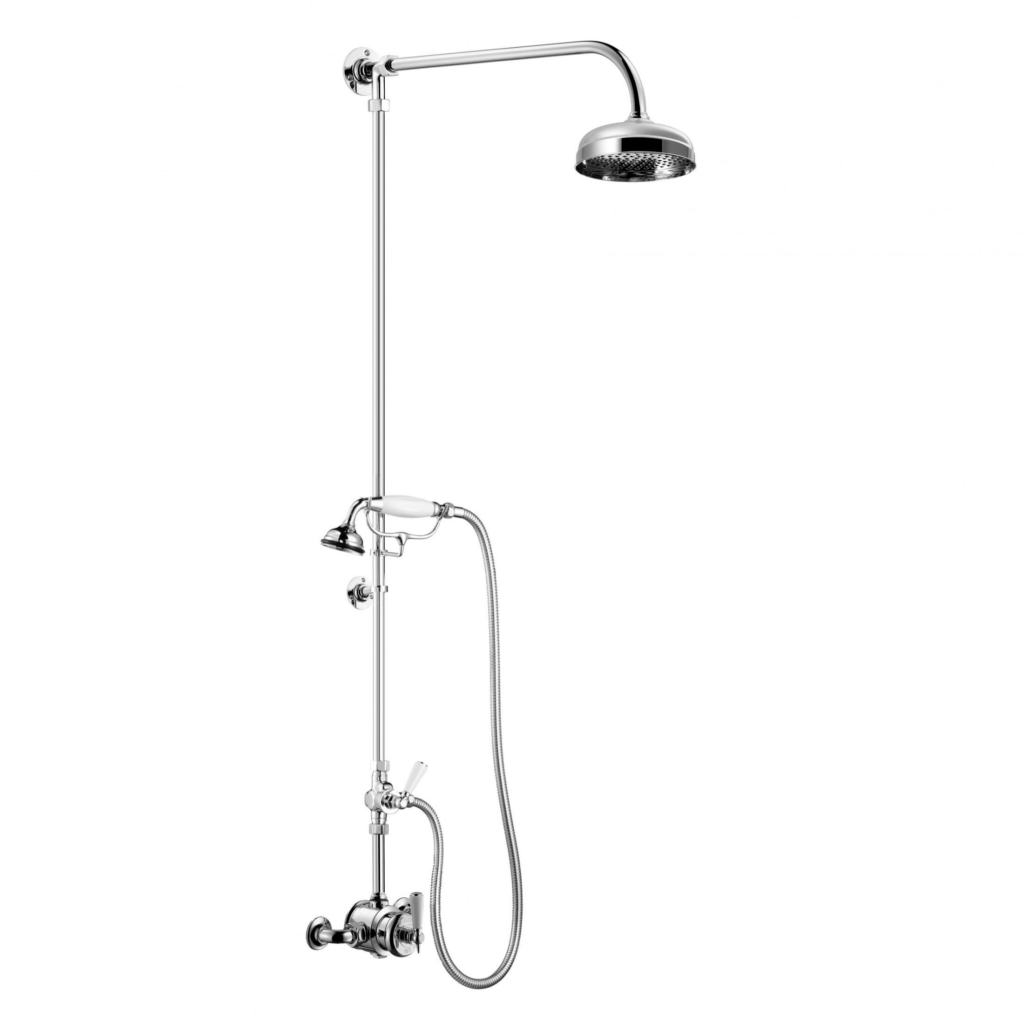 Complete Edwardian Shower with Exposed Thermostatic Mixer - Wall Mounted - Image 3