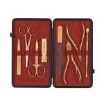 Manicure Set – Black & Red with Gold