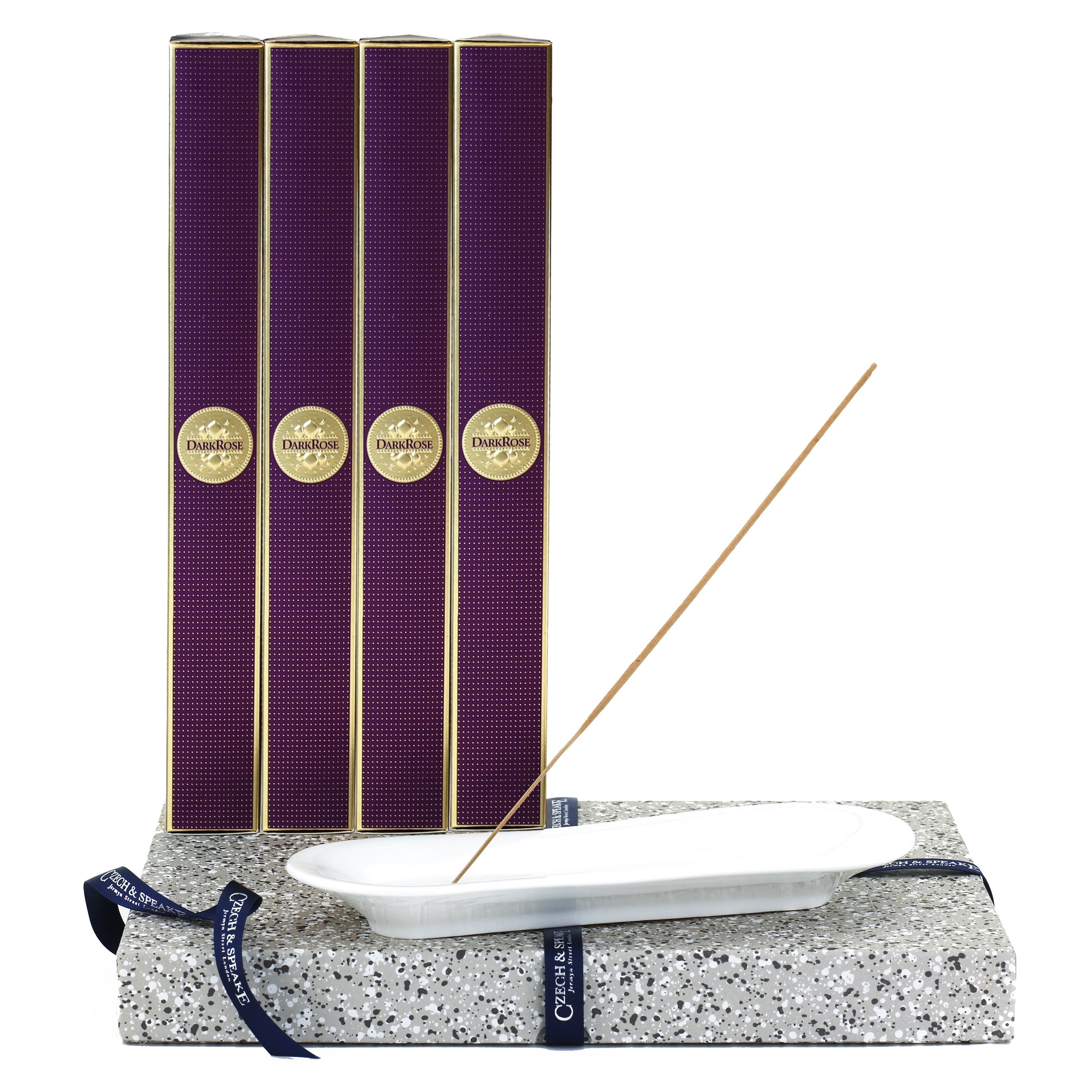 Luxury Incense Stick Kit Holder and 4 x Dark Rose 20pk