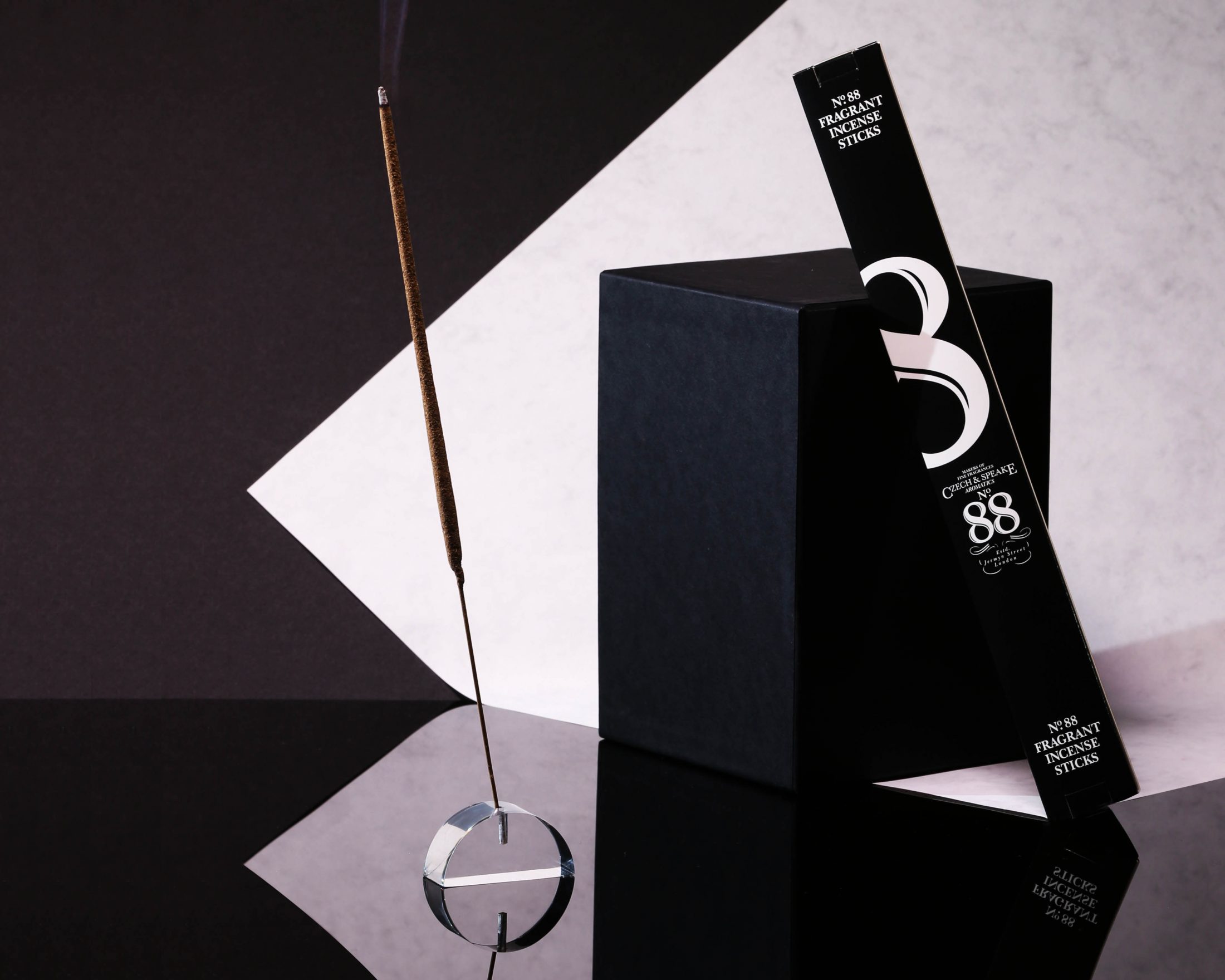 No.88 incense black and white