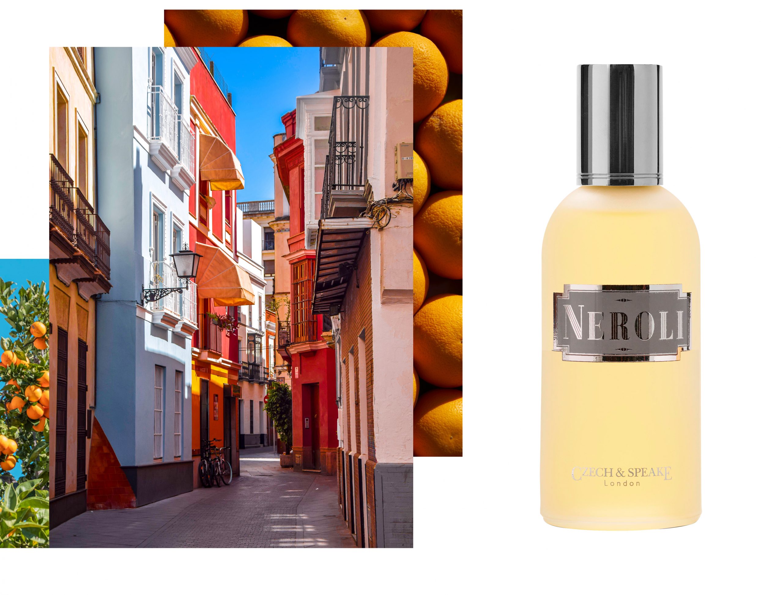 Neroli 100ml fragrance Seville architecture orange trees