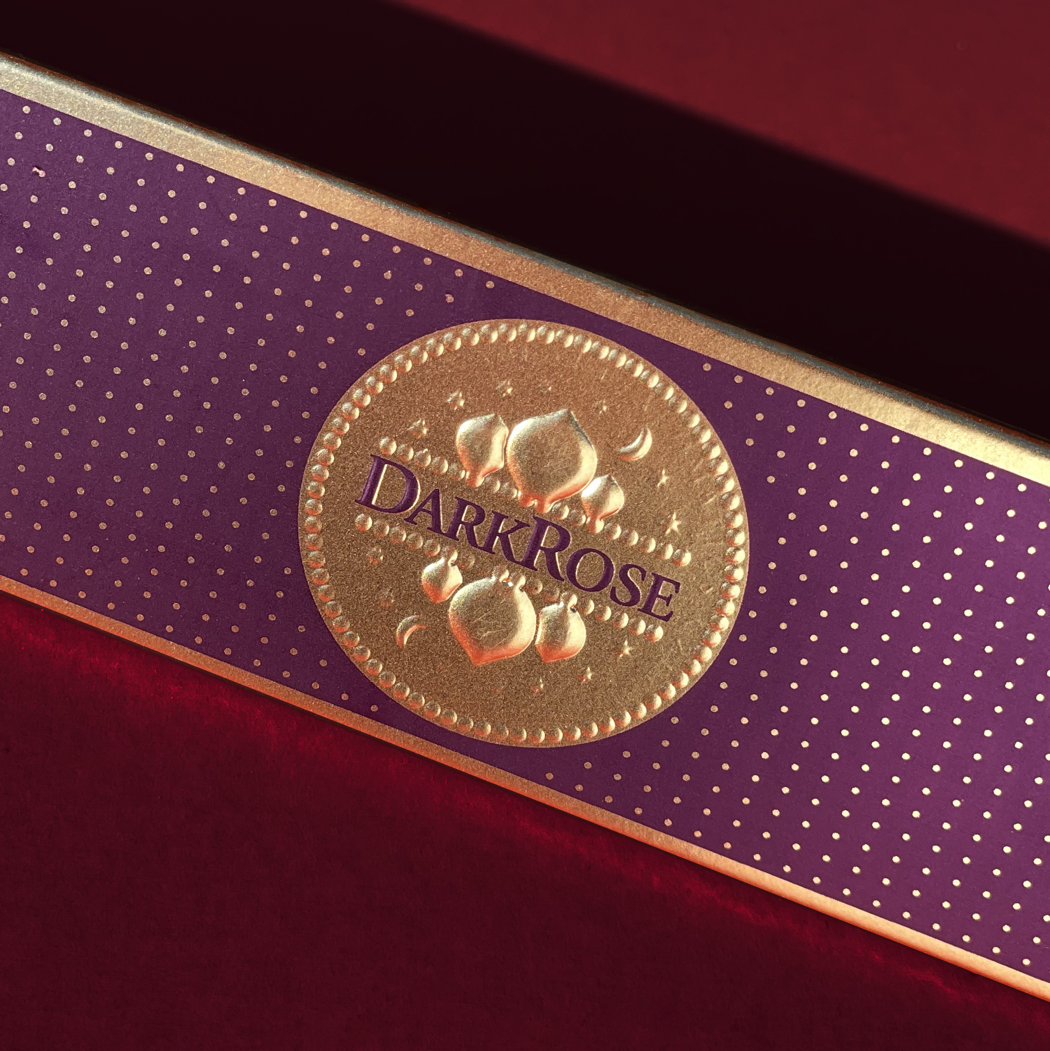 Czech & Speake Dark Rose Incense packaging purple golf red