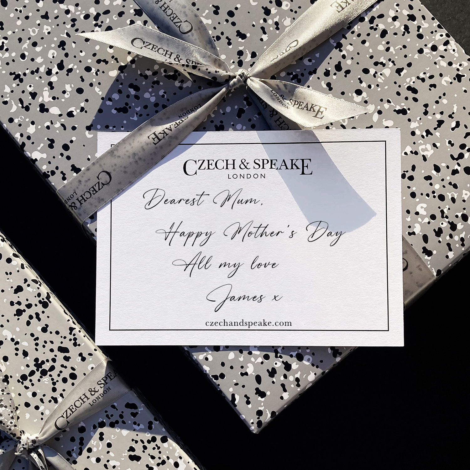 Gift wrapped gift card message