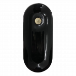 Black Incense Stick Dish with Gold Tag