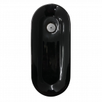 Black Incense Stick Dish with Silver Tag